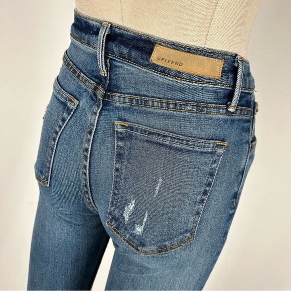 ❤️ GRLFRND KAROLIMA Distressed Blue Skinny Jeans 24x27 - Picture 4 of 11